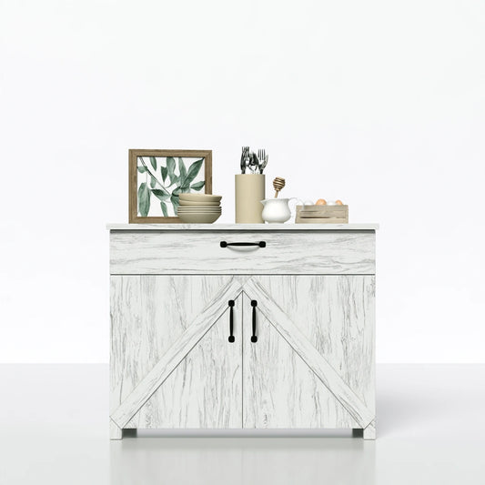 Opbergkast van hout, kleur wit
