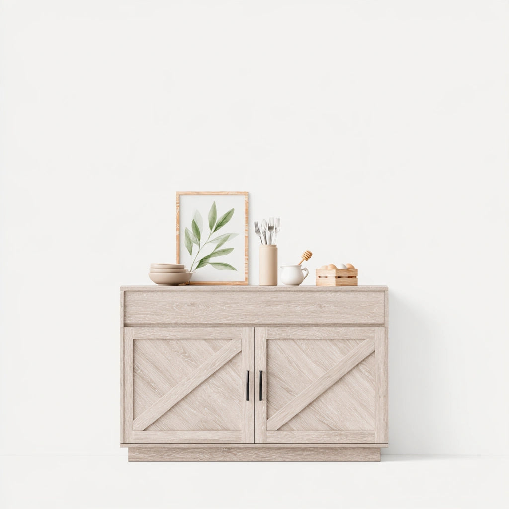 Opbergkast van hout, kleur wit