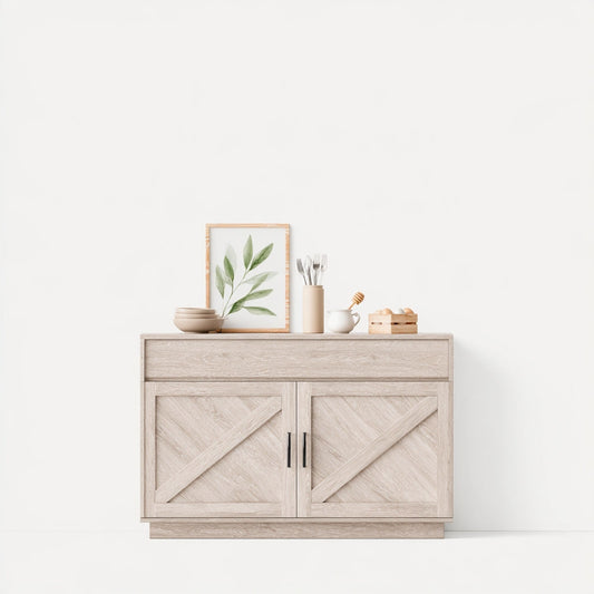 Opbergkast van hout, kleur wit