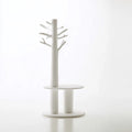 Kledingrek van hout, kleur wit